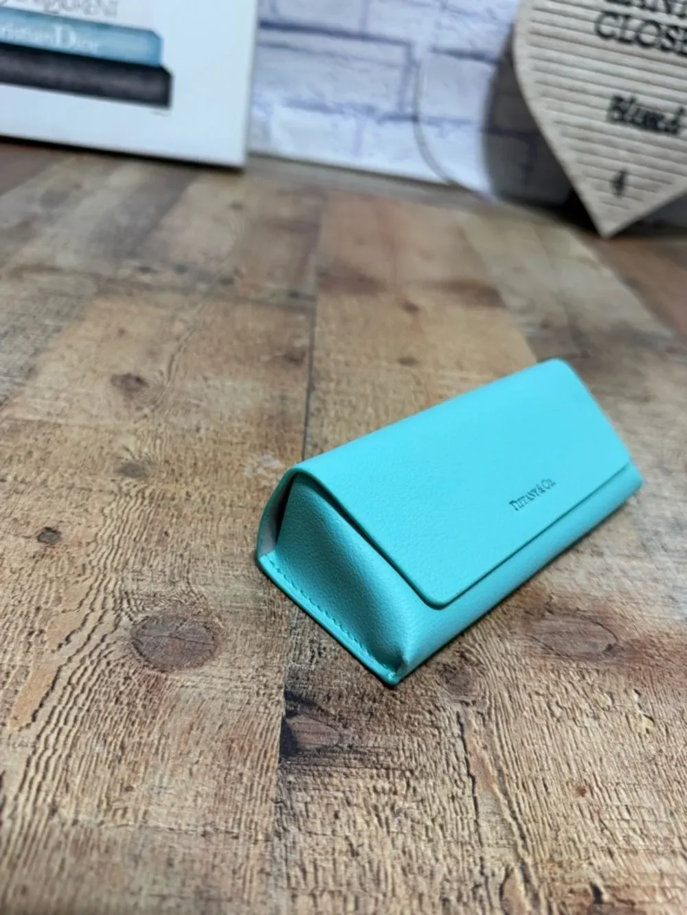 Authentic Tiffany & Co. Sunglass Case Softcase Triangular Glasses Case